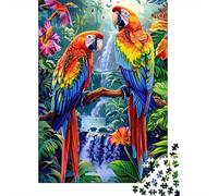 Los Loros Coloridos Selva 1000 Piezas Stock De Cartas Premium Rompecabezas Conjunto Amantes De La Familia Divertido Juego Alivio del Estrés Decoración De Paredes 38x26cm/1000pcs