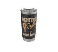 Los luchadores van a luchar Boxeo Combate Combate Amor Muay Thai Vaso térmico de acero inoxidable de doble pared