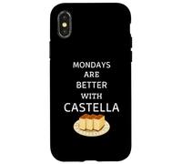 Los lunes vintage son mejores con el pastel Castella Retro Castella Carcasa para iPhone X/XS