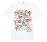 Los Maestros Tienen un Tiempo Libre sin Fin y sin estrés Ironía del educador Comfort Colors Adult Heavyweight T-Shirt