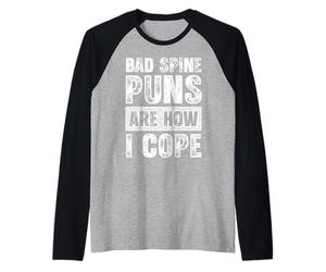 Los Malos Juegos de Palabras sobre la Columna Vertebral Son la Forma en Que me Las arreglo, Divertido Padre quiropráctico Camiseta Manga Raglan