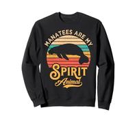 Los manatíes son mi espíritu animal mamíferos marinos vintage Sudadera