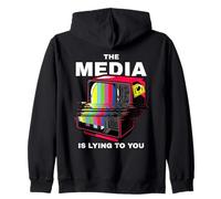 Los Medios te mienten Propaganda Declaración de TV Gráfico Sudadera con Capucha