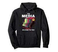 Los Medios te mienten Propaganda Declaración de TV Gráfico Sudadera con Capucha