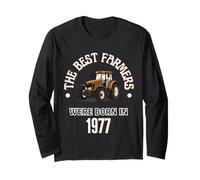 Los Mejores Agricultores Nacieron en 1977 Regalo de cumpleaños de los años 70 Manga Larga