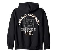 Los Mejores arquitectos Nacen en Abril Regalo de cumpleaños Sudadera con Capucha