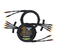 LOS MEJORES CABLES DEL MUNDO - Canare 4S11 - Cable de altavoz HiFi Star-Quad Bi-Wire de 1,8 m - Calidad audi fila - Par de conectores Eminence Go