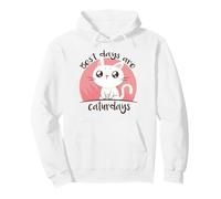 Los Mejores días Son los sábados para los Amantes de los Gatos Sudadera con Capucha