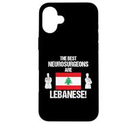Los mejores neurocirujanos son bandera libanesa médico dibujo Carcasa para iPhone 16 Plus