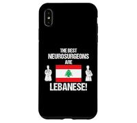 Los mejores neurocirujanos son bandera libanesa médico dibujo Carcasa para iPhone XS Max