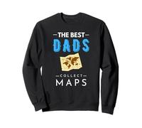 Los mejores papás recogen mapas del día del padre Cartophile Map Lover Sudadera