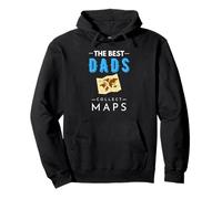 Los mejores papás recogen mapas del día del padre Cartophile Map Lover Sudadera con Capucha