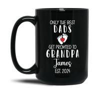 Los Mejores Papás Son Promovidos A Abuelos Tazón Graciosa Tazas De Regalo Novedad Tazón De Café Regalos Novedosos Para Trabajo Colegas Navidad 330 Ml