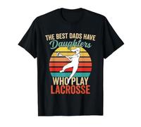 Los Mejores papás Tienen Hijas Lacrosse Padre Diseño Camiseta gráfica económica, Hombre, Negro, S
