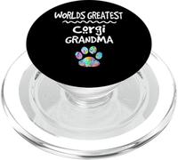 Los Mejores Perros Corgi del Mundo, Abuela, Bonito Estampado de Pata de Perro Love PopSockets PopGrip para MagSafe