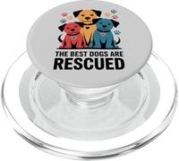 Los Mejores Perros Son rescatados, Lindos caninos Coloridos PopSockets PopGrip para MagSafe