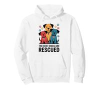 Los Mejores Perros Son rescatados, Lindos caninos Coloridos Sudadera con Capucha