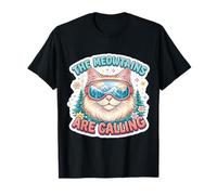 Los Meowtains están Llamando a Snowboard Ski Skiing Girl Camiseta