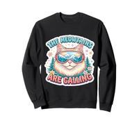 Los Meowtains están Llamando a Snowboard Ski Skiing Girl Sudadera