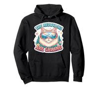Los Meowtains están Llamando a Snowboard Ski Skiing Girl Sudadera con Capucha