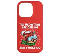 Los Meowtains están Llamando y Debo IR a Esquiar Gato Esquiar Esquiar Carcasa para iPhone 14 Pro