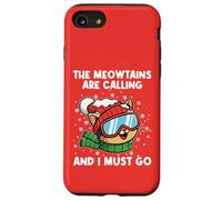 Los Meowtains están Llamando y Debo IR a Esquiar Gato Esquiar Esquiar Carcasa para iPhone SE (2020) / 7/8