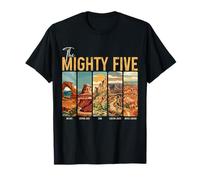 Los Mighty Five National Parks Utah Souvenir Vintage Camiseta