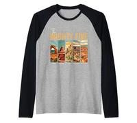 Los Mighty Five National Parks Utah Souvenir Vintage Camiseta Manga Raglan