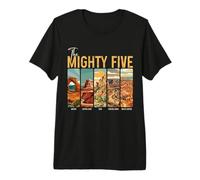 Los Mighty Five National Parks Utah Souvenir Vintage Camiseta Premium