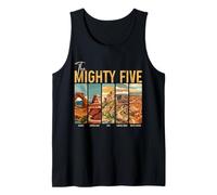 Los Mighty Five National Parks Utah Souvenir Vintage Camiseta sin Mangas