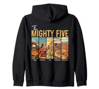 Los Mighty Five National Parks Utah Souvenir Vintage Sudadera con Capucha
