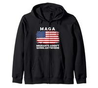 Los migrantes no van a ninguna parte MAGA Inmigrante Orgullo Mexicano Sudadera con Capucha