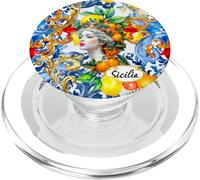 Los moros sicilianos Italianos Cabeza Verano limón Arte PopSockets PopGrip para MagSafe