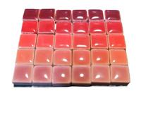 Los mosaicos de cristal, Azulejos de mosaico de porcelana autoadhesivos cuadrados de cerámica for manualidades (paquete de 100), multicolor, 9,5 x 9,5 x 5 mm(All Red Color Mix)