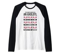 Los Muchos Estados de ánimo de un Axolotl Camiseta Manga Raglan