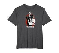 Los Muertos vivientes Negan Ding Ding Camiseta, Hombre Tallas Grandes, Jaspeado Oscuro, 6X Alto