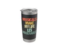 Los musicales hacen que mi vida sea más miserable - Funny Music Theatre Vaso térmico de acero inoxidable de doble pared