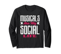 Los musicales son mi vida social Amante musical Manga Larga