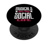 Los musicales son mi vida social Amante musical PopSockets PopGrip Adhesivo