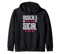 Los musicales son mi vida social Amante musical Sudadera con Capucha