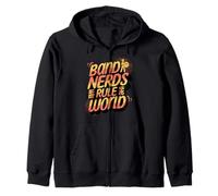 Los Nerds de la Banda Divertida para Adolescentes gobernarán el Mundo Nerd Musical Genial Sudadera con Capucha