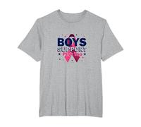 Los niños apoyan a los aliados de concienciación sobre el cáncer de Mama de Pink Too Camiseta, Hombre Tallas Grandes, Gris Jaspeado, 2X Alto