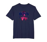 Los niños apoyan a los aliados de concienciación sobre el cáncer de Mama de Pink Too Camiseta, Hombre Tallas Grandes, Azul Marino, 2X Alto