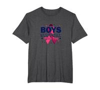 Los niños apoyan a los aliados de concienciación sobre el cáncer de Mama de Pink Too Camiseta, Hombre Tallas Grandes, Jaspeado Oscuro, 2X Alto