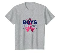 Los niños apoyan a los aliados de concienciación sobre el cáncer de Mama de Pink Too Camiseta, Niños, Gris Jaspeado, 2 años