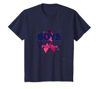 Los niños apoyan a los aliados de concienciación sobre el cáncer de Mama de Pink Too Camiseta, Niños, Azul Marino, 2 años