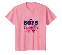 Los niños apoyan a los aliados de concienciación sobre el cáncer de Mama de Pink Too Camiseta, Niños, Rosado, 2 años
