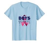 Los niños apoyan a los aliados de concienciación sobre el cáncer de Mama de Pink Too Camiseta, Niños, Azul Bebé, 2 años