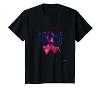 Los niños apoyan a los aliados de concienciación sobre el cáncer de Mama de Pink Too Camiseta, Niños, Negro, 2 años
