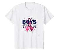Los niños apoyan a los aliados de concienciación sobre el cáncer de Mama de Pink Too Camiseta, Niños, Blanco, 3 años